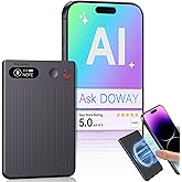 Mugukue AI Voice Recorder, 64GB Audio Note Recorder – 73H Battery, USB-C Fast Charge, Magnetic Clip, 118-Language Transcription, AI Noise Cancellation, App Control, for Lectures, Meetings, Calls- Gray