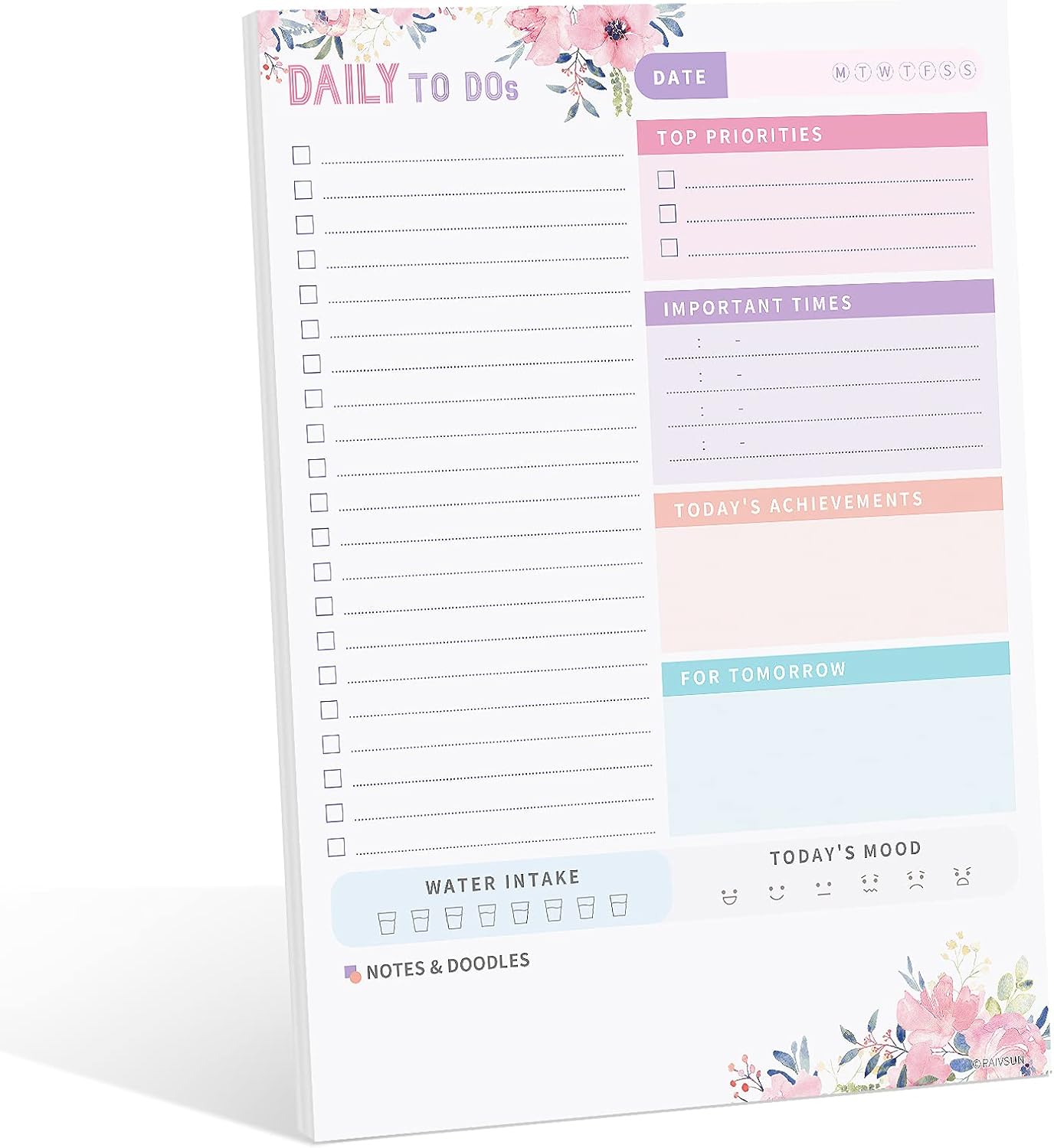 Amazon Com Paivsun 21 Daily Planner To Do List Notepad Undated Day Planner Note Pad 7 5 X10 Work Planner Calendar Scheduler Checklist Productivity Organizer Cute Office Supplies Pink Office Products