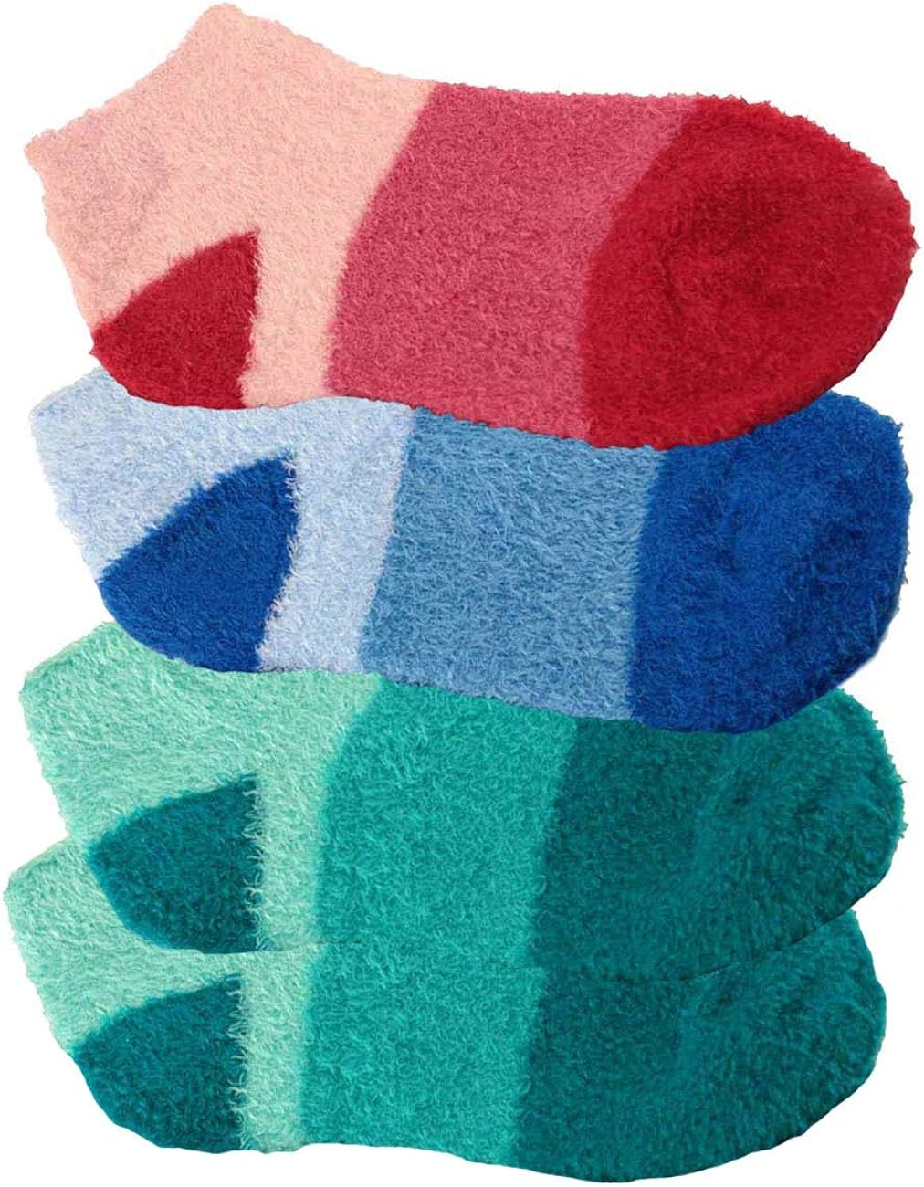 BambooMN Women's Super Aloe Infused Fuzzy Nylon Socks: Clothing