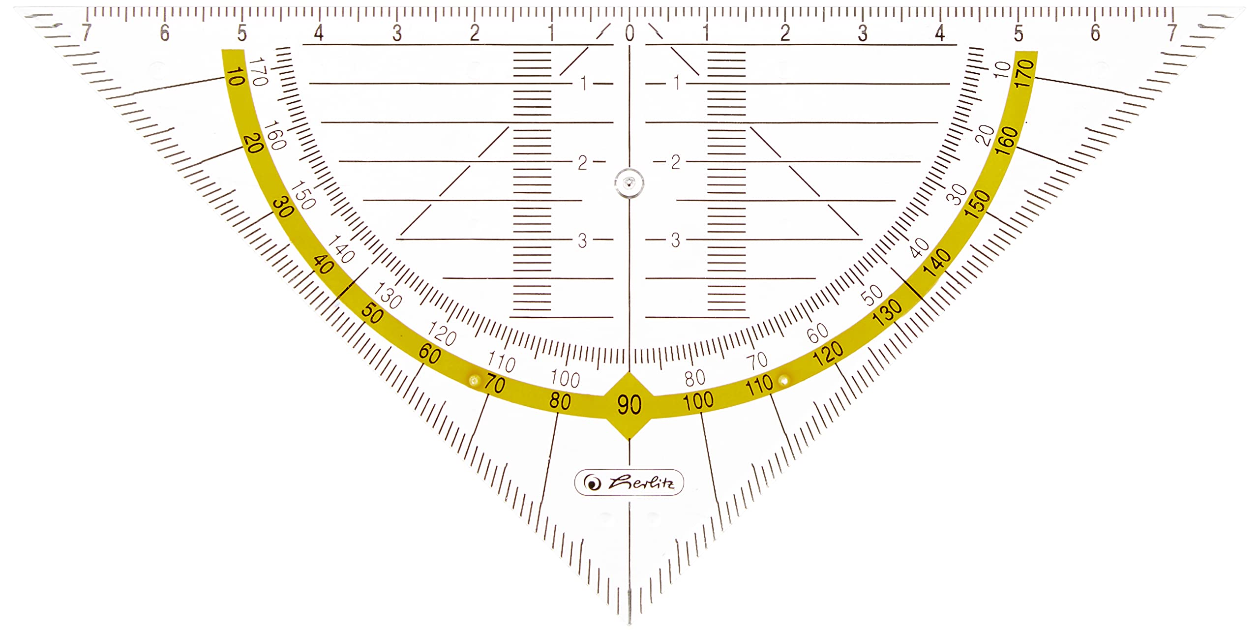 Herlitz 8700304 14 cm Geometry Drawing Triangle - Transparent — image 1