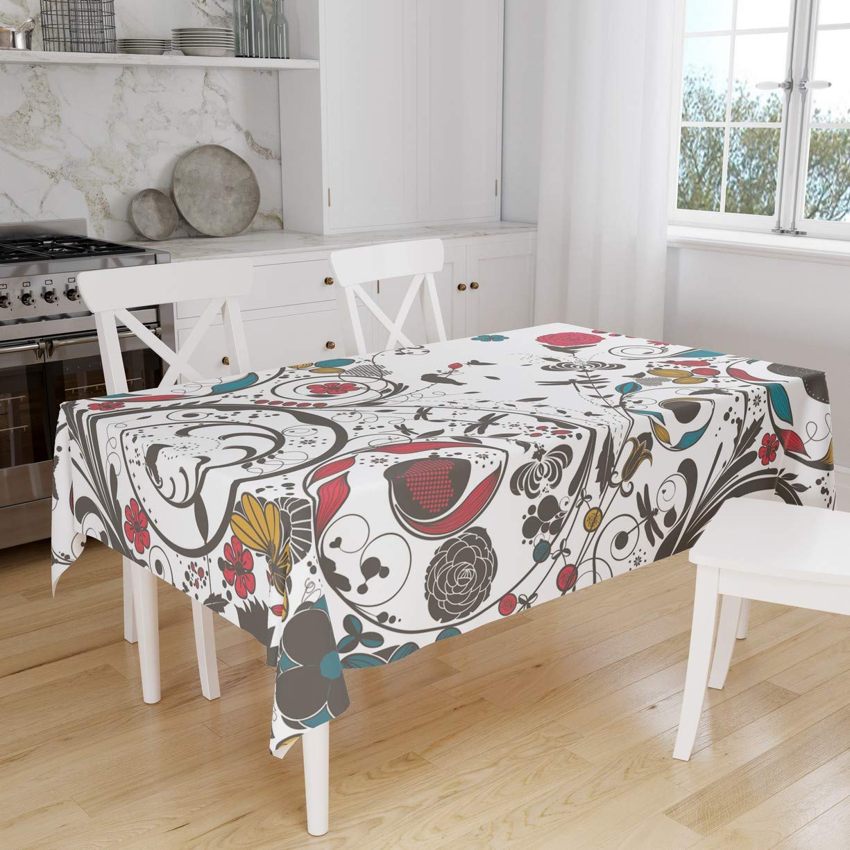 Bonamaison Kitchen Decoration, Tablecloth, 140cm x 160cm - Designed and Manufactured in Turkey