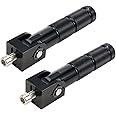 Modengzhe A Pair Foldable Foot Rest Pedal, Non-Reset Design Aluminum Foot Pegs for MTB ATV Scooter Motorcycle, Black