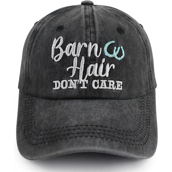 Horse Gifts for Girls Women, Funny Embroidered Barn Hair Don  display picture 3
