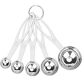 5pcs Measuring Spoon Set, Heavy Duty Stainless Steel Measuring Cups for Cooking Baking, Tablespoon Teaspoon for Dry or Liquid