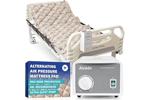 Alcedo Alternating Air Pressure Mattress Pad for Bed Sore and Ulcer Prevention, Hospital & Home Use Medical Mattress Topper for Bedridden Patient, Adjustable Ultra Quiet Pump and Waterproof Cushion