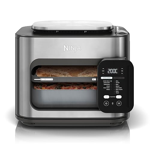 Ninja Combi 12-In-1 Multi-Cooker, Oven & Air Fryer, 12 Cooking Functions, Make 15 Minute* Family-Size Meals, Includes Bake Tray, Pan, & Recipe Guide, Grey, SFP700UK