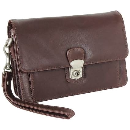 Branco Business Herren Handgelenktasche Herrentasche Tasche schwarz | braun | natur Leder - sehr hochwertig