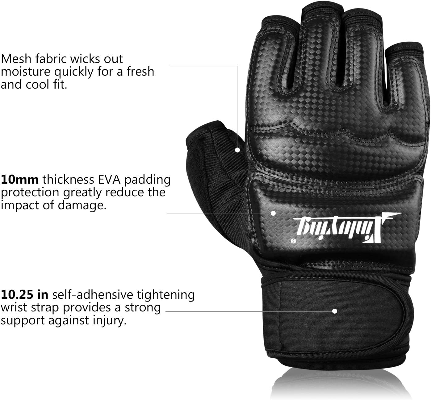 Xinluying Punch Bag Boxing Martial Arts MMA Sparring Grappling Muay Thai Taekwondo Training PU Leather Wrist Wraps Gloves : Sports & Outdoors