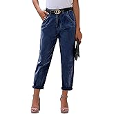 luvamia Mom Jeans for Women Trendy High Waisted Stretchy Loose Jeans for Women Denim Pants