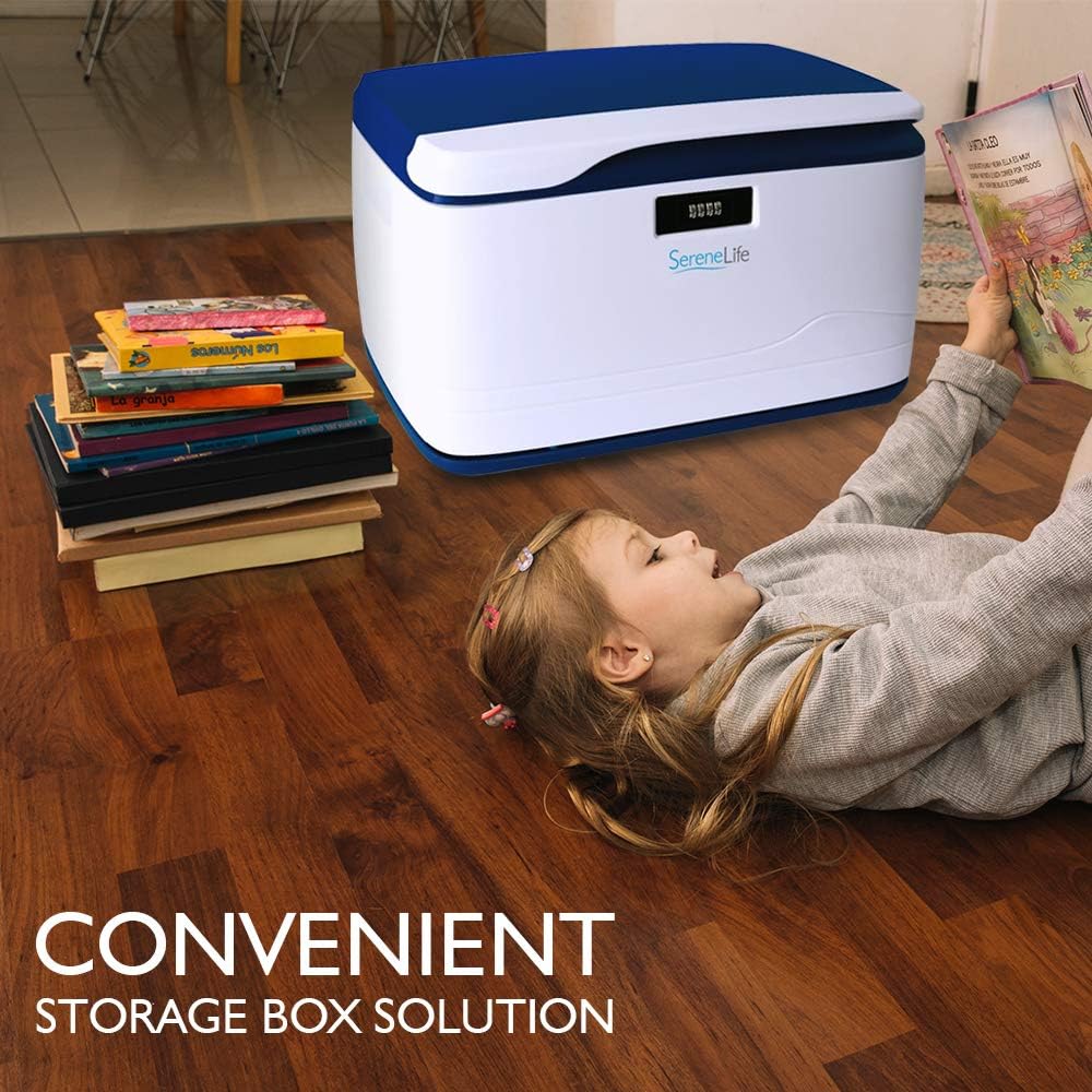 SereneLife Locking Storage Container Bin - 8 Gallon Large Capacity - Stackable Storage Tote Deck Tough Box - Durable Plastic Household Organizer Bin with Lid, Combination Lock Security - SLSBIN10 : Office Products