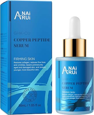 ANAiRUi Sérum de Peptides de Cuivre pour le Visage - Sérum Anti-Âge GHK-Cu - Réduit les Rides et les Ridules, Répare la Peau Prématurément Vieillie et Abîmée, 30 ml