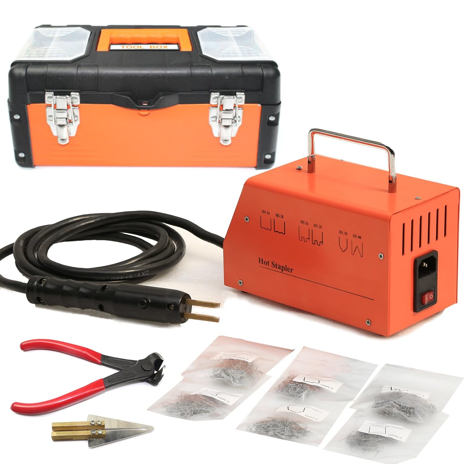 BELEY Car Bumper Repair Plastic Welder Kit, 110V Hot Stapler Plastic Welding Gun Machine with 600PCS Staples