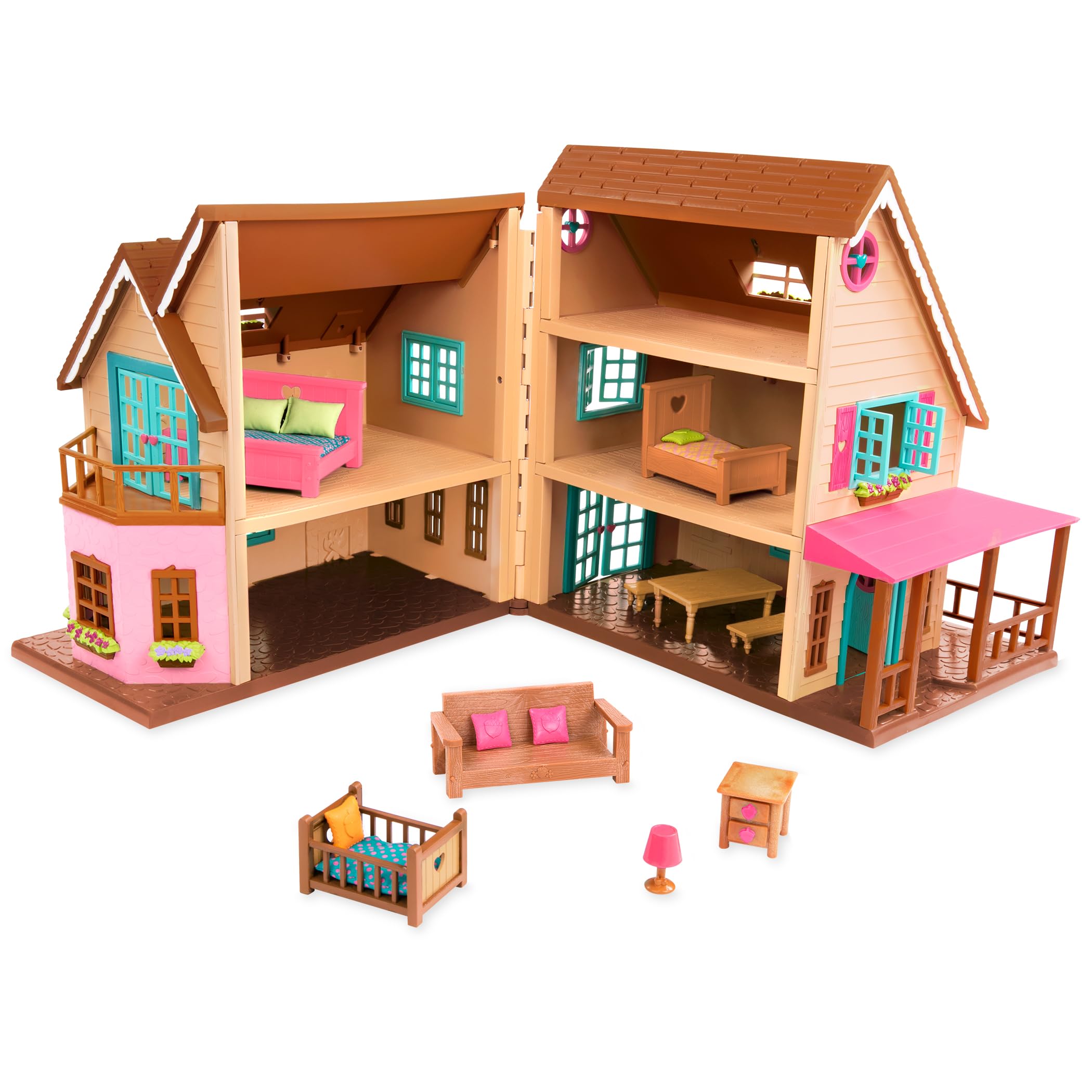 Li'l Woodzeez – Large Cottage Playhouse for Animal Figures – Pretend Play Toy House – 3+ Years — image 1
