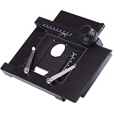 AmScope GT100 X-Y Gliding Table - Manual Stage for Microscopes, Black | X-Y Gliding Manual Stage for Stereo Dissecting and Inspection Microscopes with 75 x 56 mm Travel