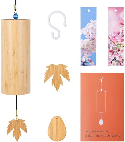 thumbnail image 2 of OcarinaWind Bamboo Wind Chimes - Natural Wooden Handcrafted With Deep Tones | Outdoor Garden & Home Decor 2 of 11
