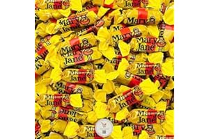 KD SUPPLIES Mary Jane Bite Size Bulk Candy - Nostalgic Fun Size Taffy Bars Made With Real Molasses and Peanut Butter (1 Pound)