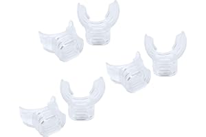 MALUAN sailupxinyuan 6 Pack Silicone Mouthpiece Diving Clear with Tie Strap Diving Equipment Breathing Tube Accessories, Universal Caliber fits on Most of Products, Disinfection Vacuum Packaging