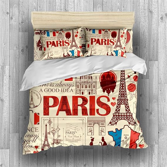 REALIN French Tricolor Duvet Cover Set Flag of France