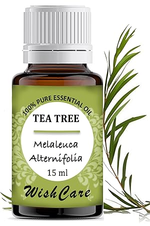 WishCare Tea Tree Essential Oil 15 ML - 100% Pure, Undiluted & Natural - For Skin, Hair and Acne Care
