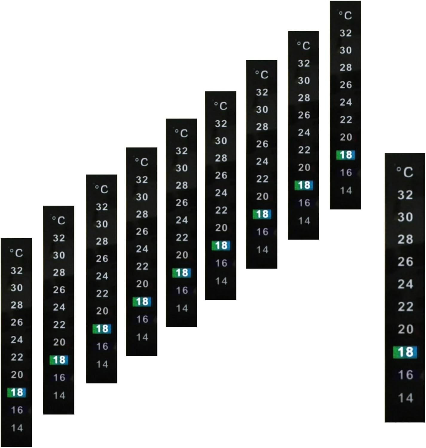 10x LCD Thermometer StickOn Temperature Strip Self Adhesive Amazon.co