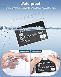 Uniclife 6 Pack ID Badge Holder Horizontal Clear