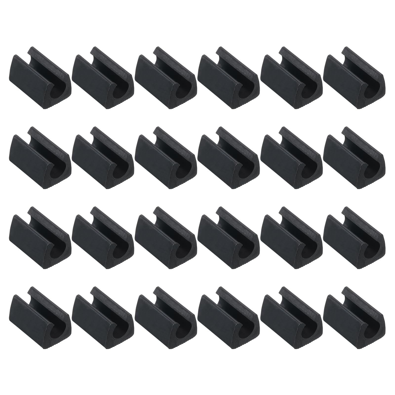 PATIKIL 12mm Rectangle Chair Leg Cover, 36Pcs Plastic Non-Slip Furniture Feet Protectors Tips Covers Floor Glides Tubing Caps for Office Home, Black