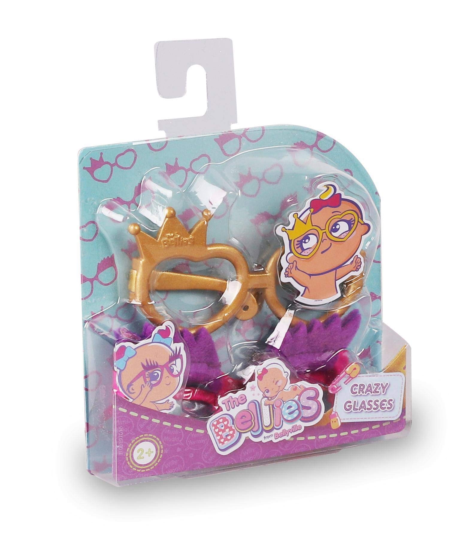 The Bellies - Crazy Glasses, set of 2 pair of glasses with funny designs, for Bellies dolls, recommended from years (Famosa 700016224)