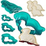 Sandwich Cutter and Sealer for Kids, Dinosaur Bread Sandwich Maker Mold for DIY Lunch Box and Bento Box of Children Boys Girl