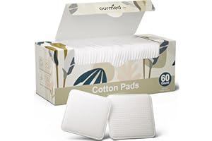 Ourmed Life Large Cotton Pads for Makeup Removal, Soft & Lint-Free Face Pads with Pressed Seam Design, Durable Makeup Remover Pads for Facial Cleansing on All Skin Types, 3×3 Inch, 60 Count