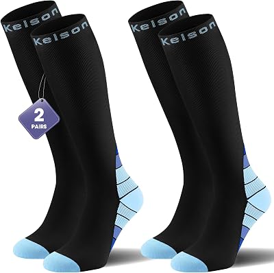 Calves Kelson 2 Pairs Compression Socks 20-30 mmHg Knee High