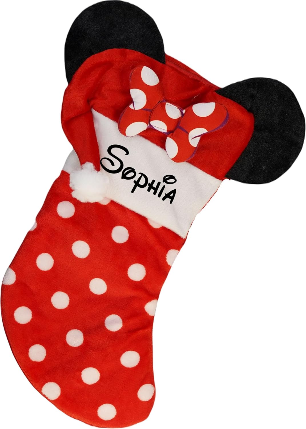 Stockings & Holders - Kurt S. Adler Personalized Disney Minnie Mouse Christmas Stocking with Ears - 19 Inches