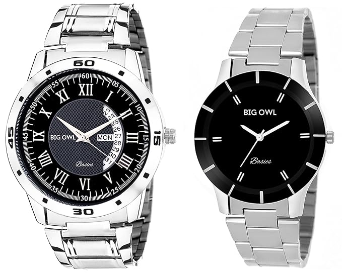 Analogue Blue Dial Mens and Womens Couple Wrist Watch