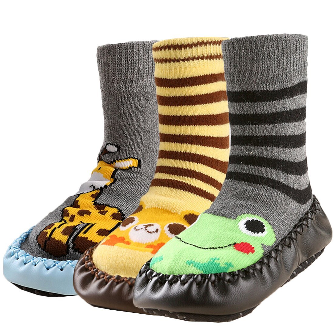 KF Baby Toddlers Boys Girls NonSkid Slipper Socks Value