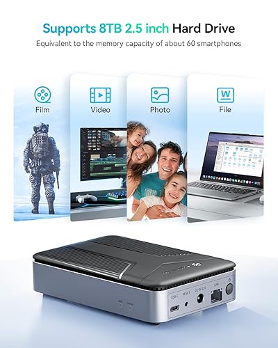 Yottamaster NAS Enclosure for SATA HDD/SSD, Bay Network
