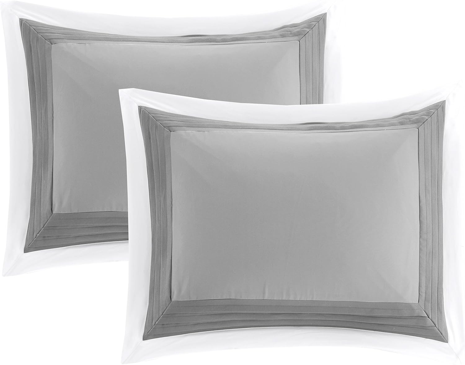 Comfort Spaces Malcom 7 Piece Comforter Set Ultra Soft Microfiber Hypoallergenic Bedding, Queen, Grey: Home & Kitchen