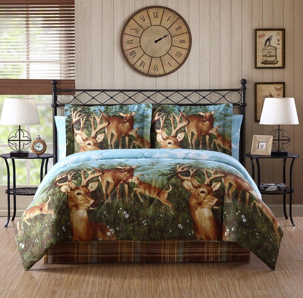 Ellison First Asia 20671804BB-MUL Deer Creek Bed in a Bag Comforter Set44; Brown - King Size44; 8 Piece