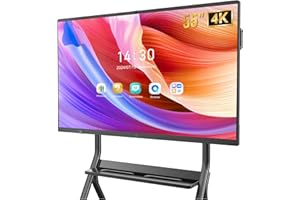 YIXZSWD Smart Board,55 Inch Interactive Whiteboard 4K Touchscreen Built in Ultra High Definition Camera Open App Ecosystem, Digital Presentation Electronic Smart WhiteBoard for Classroom Home Office