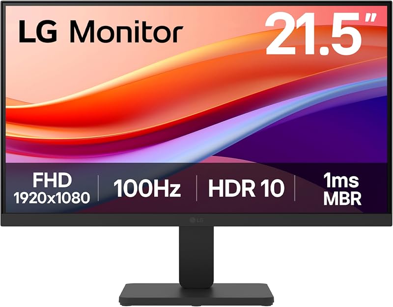 LG 22U401A-B Monitor 22 inch Full HD 1080p 100Hz VA HDR10 Anti-Glare