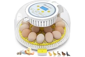 Sailnovo 18 Egg Incubator for Hatching Eggs, Chicken Egg Incubator with Automatic Egg Turning, Humidity Level Display, Egg Ca