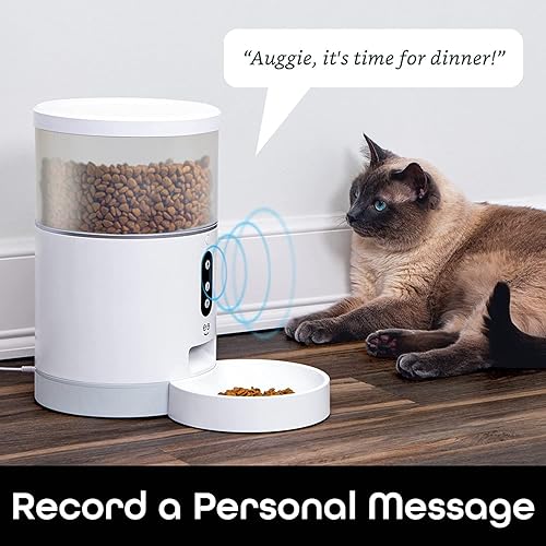 Geeni Smart Feeder, Liter Automatic Pet Dog and Cat Feeder, Wi-Fi Control  Compatible with Alexa and Google H