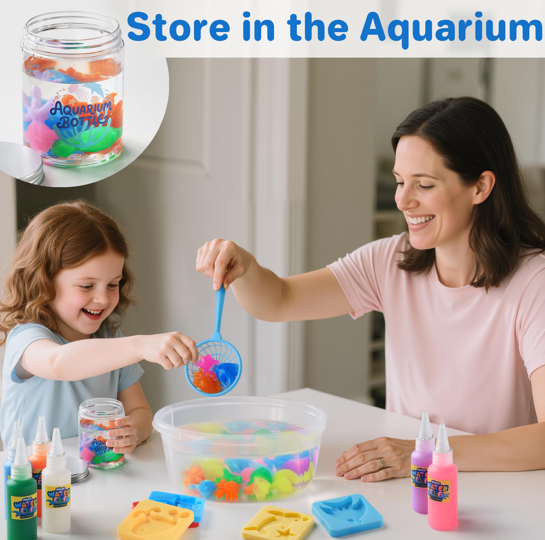 Magic Water Elf Toy Kit - Crafts kit for Kids - Arts and Crafts for Girls - Magic Gel Water Pets - Make Your Own Squishies Squishy Maker Toys - Kid Toys Birthday Gifts for Girls Boys Ages 3-12