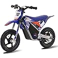 OLALA Electric Dirt Bike for Kids Aged 3-7, 200W Racing Grade Electric Motorcycle, Up to 8MPH & 2 Speed Settings, Safe Disc Brakes, 12'' Off-Road Knobby Tires, Blue