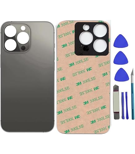 Apple IPhone 16 Pro - Rückgehäuseglas + Kameraglas + Metallplatte + Magsafe- Magnet (Black Titanium) | FixShop