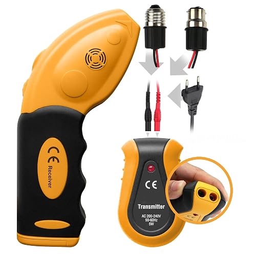 Automatic Circuit Breaker Finder – LED Signal Receiver & Transmitter For AC Circuits/Fuses, 110V, Plug & Lamp Adapters