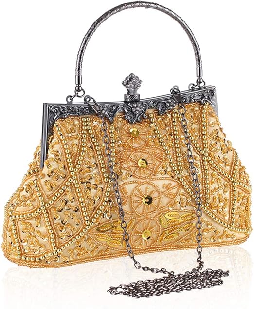 YEEBOM Evening Bags and Clutch for WomenBeaded Sequin Design Flower