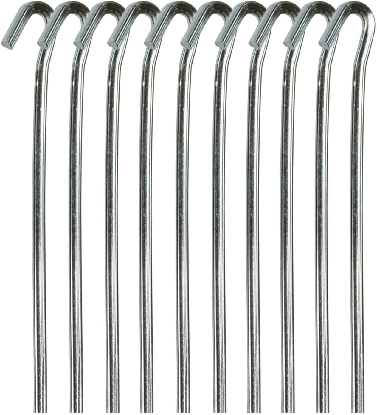 10 x Heavy Duty Tent Pegs 5mm x 230mm 9" Galvanized Steel AWNING GARDEN