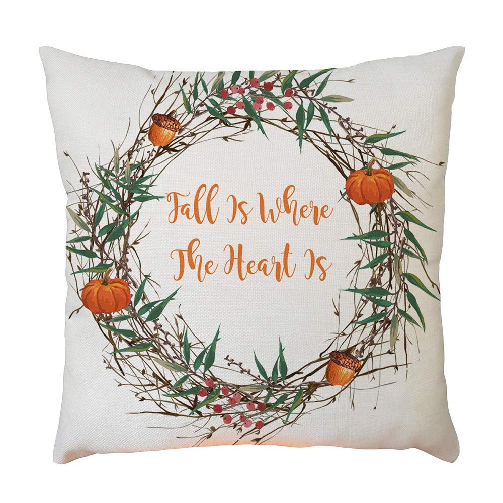 D Herbst Ahornblatt Muster Sofa Festival Kissenbezug Kissen Weich