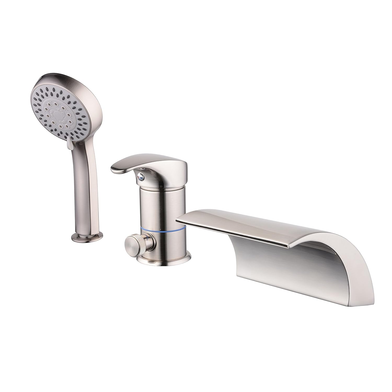 Buy Hiendure Waterfall Solid Brass Roman Tub Faucet Set With Hand