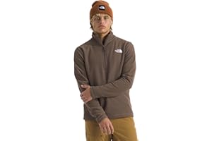 THE NORTH FACE Men's Textured Cap Rock 1/4 Zip Pullover | Fleece Jacket, Fold Over Collar & Embroidered Logo