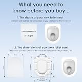 AQUALONA Premium Thermoplastic Toilet Seat D Shape Soft Close White view 2